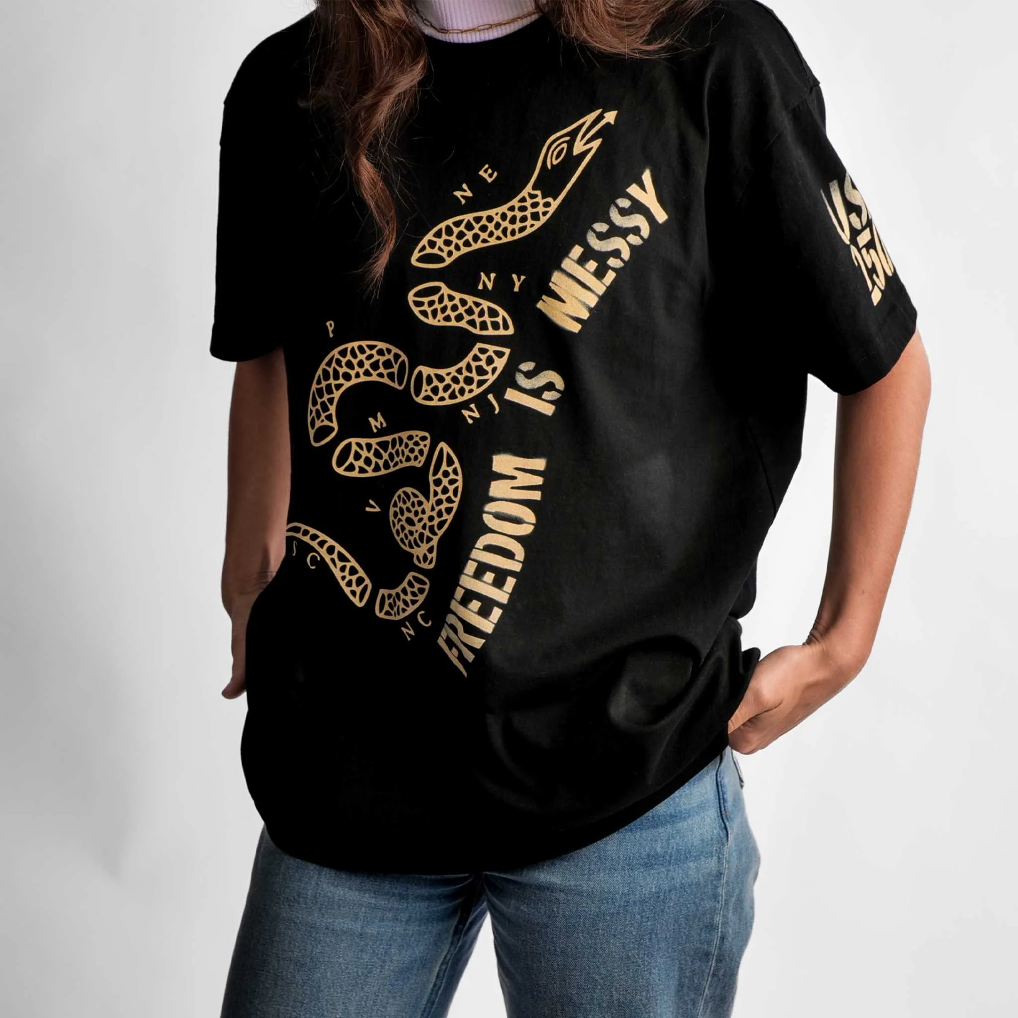 Freedom is Messy Snake Tee - Image 8